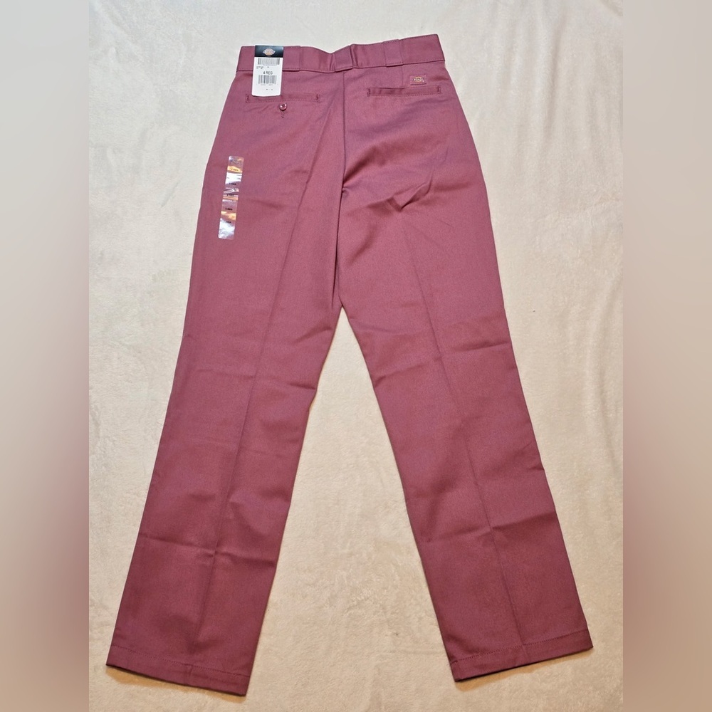 Dickies Women's Mauve 874 Original Straight-Leg Chinos Size 4 NWT